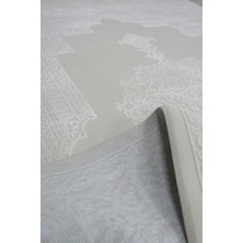 Decofloor Halı Nepal 4312A Krem Lazer Kesim Makine Halısı Dokuma Taban Oturma Odası-Salon