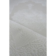Decofloor Halı Nepal 4312A Krem Lazer Kesim Makine Halısı Dokuma Taban Oturma Odası-Salon