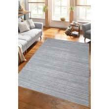 Decofloor Halı Nepal 5398A Gri-Krem Lazer Kesim Makine Halısı Dokuma Taban Oturma Odası-Salon