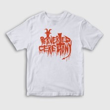 Presmono  Çocuk Beyaz Logo Perverted Ceremony T-Shirt