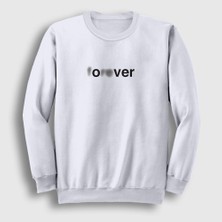 Presmono Unisex Beyaz Forever Over Sweatshirt