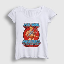 Presmono Kadın Beyaz Masters Of The Universe He Man T-Shirt