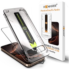 Fixmaster Apple iPhone 16e / Apple iPhone 13 /  Apple iPhone 13 Pro /  Apple iPhone 14 Uyumlu Easy Fix Kolay Kurulum Temperli Cam Ekran Koruyucu