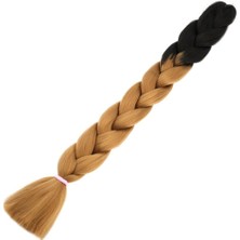 Esperer Afrika Örgüsü ve Rasta Için Sentetik Ombreli Saç - Siyah / Karamel