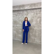 Blazer Ceket Pantolon Takım Çift Cepli