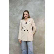 Kadın Tek Düğmeli Blazer Ceket