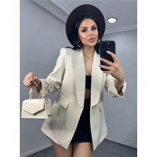 Kadın Kolu Büzgülü Blazer Ceket