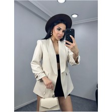 Kadın Kolu Büzgülü Blazer Ceket