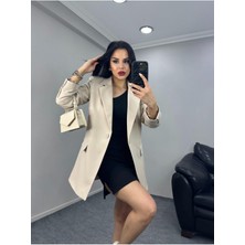 Kadın Tek Düğmeli Blazer Ceket