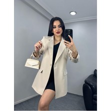 Kadın Tek Düğmeli Blazer Ceket