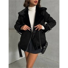 Içi Rapitli Kemerli Ceket