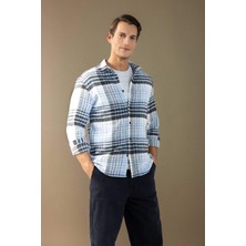DeFacto Regular Fit Kareli Oduncu Flanel Uzun Kollu Gömlek S9275AZ24AU