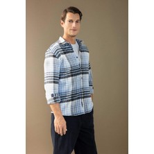 DeFacto Regular Fit Kareli Oduncu Flanel Uzun Kollu Gömlek S9275AZ24AU