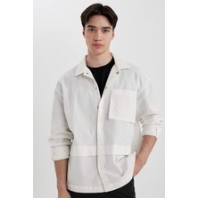 DeFacto Oversize Geniş Kalıp Cepli Uzun Kollu Gömlek B2911AX24SP