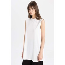 DeFacto Regular Fit Bisiklet Yaka Kolsuz Basic Düz Tunik A8352AX24SP
