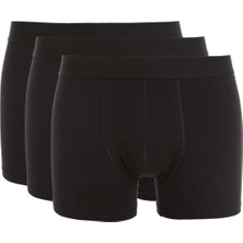 DeFacto Regular Fit Erkek 3'lü Boxer Siyah Esnek Kumaş Konforlu Kullanım N4277AZ22SP