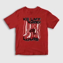 Presmono  Çocuk Kırmızı Kill My Mind Louis Tomlinson T-Shirt
