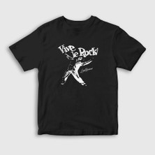 Presmono  Çocuk Siyah Vive Le Rock Little Richard T-Shirt