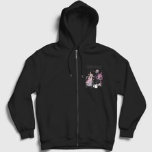 Presmono Unisex Siyah Cover Raizel Anime Noblesse Fermuarlı Kapüşonlu Sweatshirt