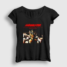 Presmono Kadın Siyah King Of The Kill Annihilator T-Shirt