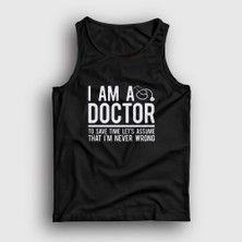 Presmono Unisex Siyah I Am A Doctor Hediye Doktor Atlet