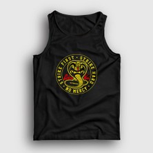 Presmono Unisex Siyah Strike First Logo Karate Cobra Kai Atlet