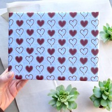 Kalp Baskılı Beyaz Pelur  /kalpli Pelur Kağıdı / 40 Gr. Beyaz Pelur Kağıt / 55X70 cm 10 Adet /