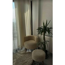 Beylerbeyi Çay Seti Tekli Koltuk Berjer ve Puf Takımı (Salon, Balkon, Ofis) 2 Li Takım