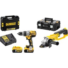 Dewalt DCD996NT + DCG412NT 2 Makine + 2 Adet 5 Amper Akü + 1 Şarj Cihazı Çantalı Set