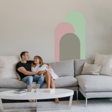 Bizden Alınır Boho Bohem Tarz Oval 3 Renk Duvar Sticker