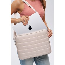 Meschain Macbook Air/pro 13" ve 14" Inç Su Geçirmez Laptop Kılıfı Bej