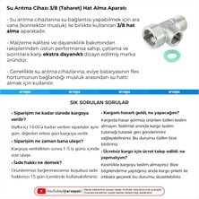 Arvepa Su Arıtma Cihazı 3/8 (Taharet) Hat Alma Aparatı