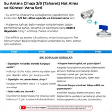 Arvepa Su Arıtma Cihazı 3/8 (Taharet) Hat Alma ve Küresel Vana Seti