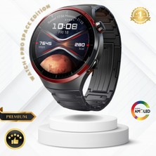 Ayers Amoled Ekran Silikon Metal Iki Kordonlu Space Edition Watch 4 Pro Plus Akıllı Saat