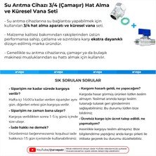 Arvepa Su Arıtma Cihazı 3/4 (Çamaşır Makinesi) Hat Alma ve Küresel Vana Seti