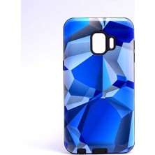 Galaxy J2 Core Uyumlu Kılıf Kaliteli Çift Katmanlı Renkli Parlak Piramit Silikon Kapak
