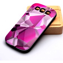 Galaxy S3 Uyumlu Kılıf Kaliteli Çift Katmanlı Renkli Parlak Piramit Silikon Kapak
