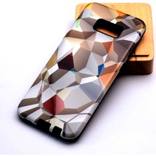 Galaxy S8 Plus Uyumlu Kılıf Kaliteli Çift Katmanlı Renkli Parlak Piramit Silikon Kapak