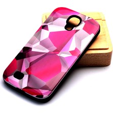 Galaxy S4 Uyumlu Kılıf Kaliteli Çift Katmanlı Renkli Parlak Piramit Silikon Kapak