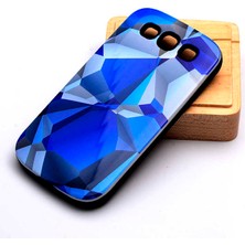 Galaxy S3 Uyumlu Kılıf Kaliteli Çift Katmanlı Renkli Parlak Piramit Silikon Kapak