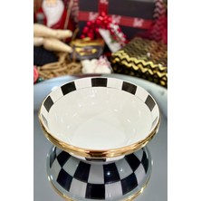 Arter Home Damalı Siyah 20 Cm Kase