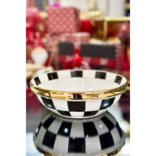 Arter Home Damalı Siyah 20 Cm Kase