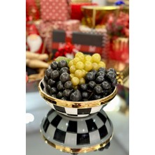 Arter Home Damalı Siyah 20 Cm Kase