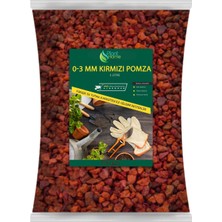 Kırmızı Pomza Kumu Ince Pomza Kumu 0-3 mm 5 Litre Volkanik Cürüf Ponza Lav Kırığı