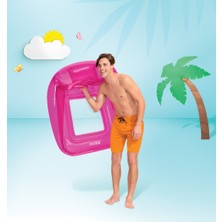intex Şeffaf Deniz Simidi Fileli - Fileli Kare Simit - Transparan Deniz Şezlongu - Fileli Deniz Simidi - Kare Deniz Simidi 104X102 Cm.