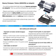 Linio Su Arıtma Cihazı 200GPD Pompa ve Adaptör Takımı