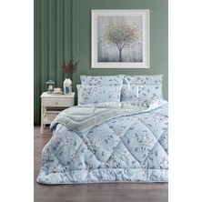 Yılmaz Tekstil Denizli Çift Kişilik Yorgan 2 Yastık Kılıfı | Çeyiz Seti  | Çeyiz Takımı | Mavi Etnik