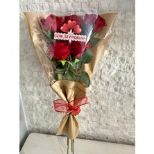 Gül Buketi-Ithal Kalıcı Yapay Güller