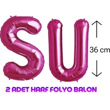 Cugy Özel Isim 2 Harf Folyo Balon 8 Renk Seçenekli Dogum Günü Süsü