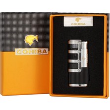 Cohiba Üç Torch Delicili Klasik Puro Çakmağı Siyah